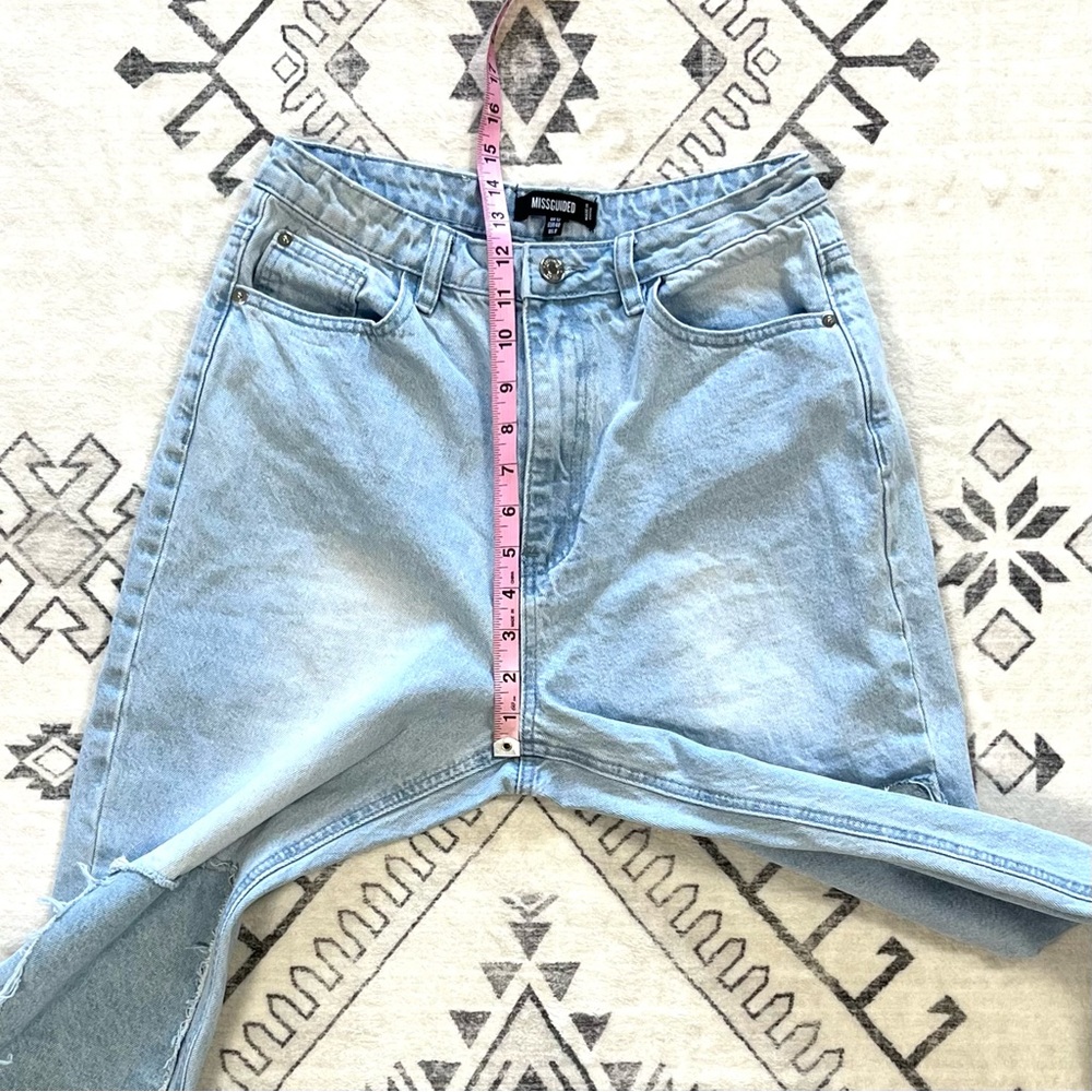 Misguided High Rise Patchwork Distressed Jeans Si… - image 6